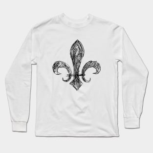 Mardi Gras Fleur de Lis Long Sleeve T-Shirt